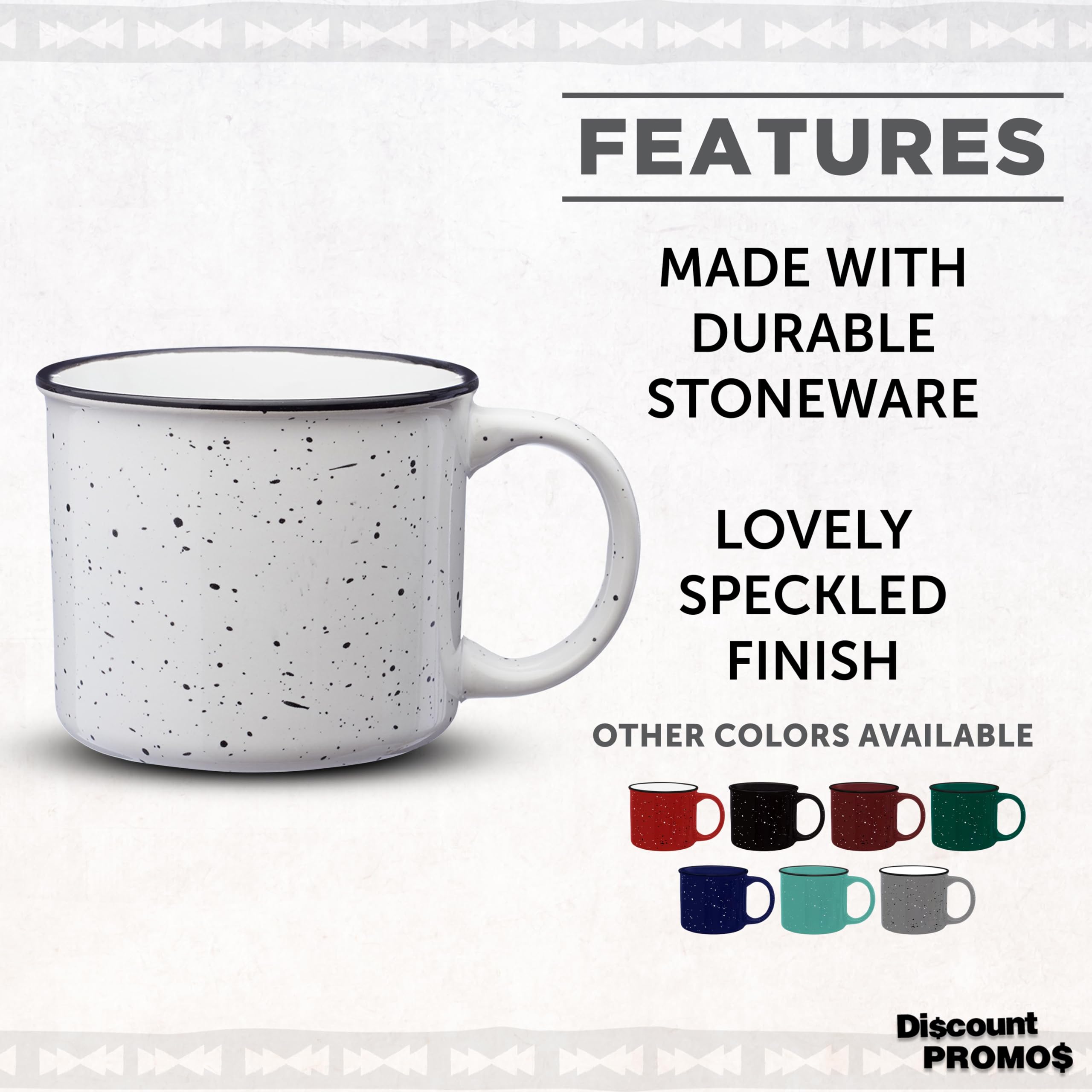 Premium Ceramic Campfire Coffee Mugs 13 oz (Set of 10) - Bulk Pack for Tea, Espresso, Cappuccino & Hot Chocolate - Durable White Porcelain Mugs - Perfect for Camping, Picnics, BBQs & Outdoor Adventures