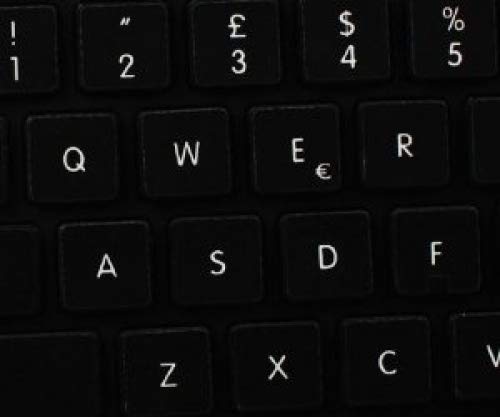 Italian Non-Transparent Keyboard Stickers for Mac - Black Background (Compatible with Desktop, Laptop & Notebook) | Perfect for Typing, Coding & Multilingual Work