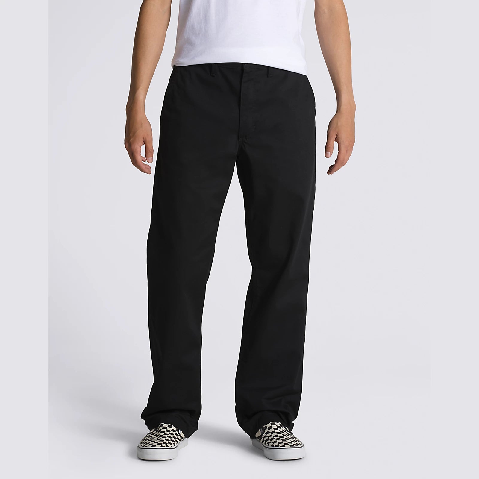 VANS Authentic Relaxed Chino Pants for Men - Classic Black Casual Trousers | Comfortable & Stylish for Everyday Wear, Work & Outdoor Activities