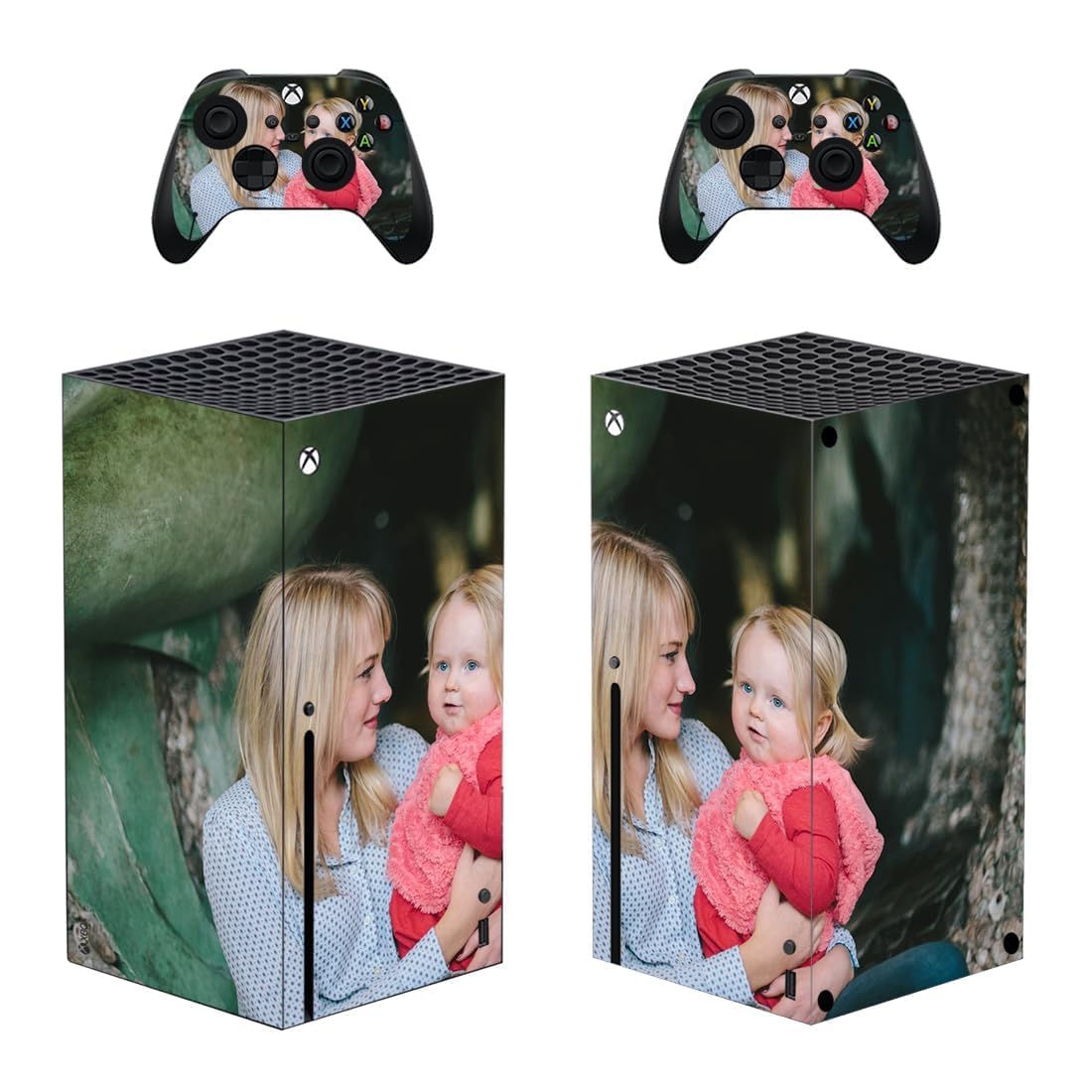 Custom Full Body Vinyl Skin Stickers Decal Cover for Xbox Series X Console & Controllers - Personalized Photo Design - Perfect for Gaming Protection & Style Enhancement