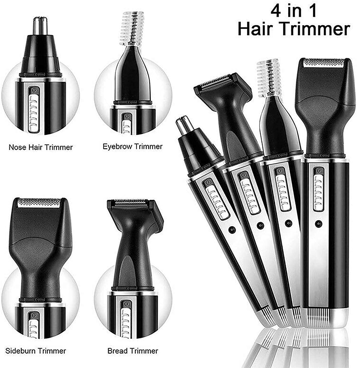 USB Rechargeable Ear & Nose Hair Trimmer for Men & Women - Professional Waterproof Grooming Kit with Dual Edge Blades for Easy Cleaning - Perfect for Travel, Home & Personal Care Routines