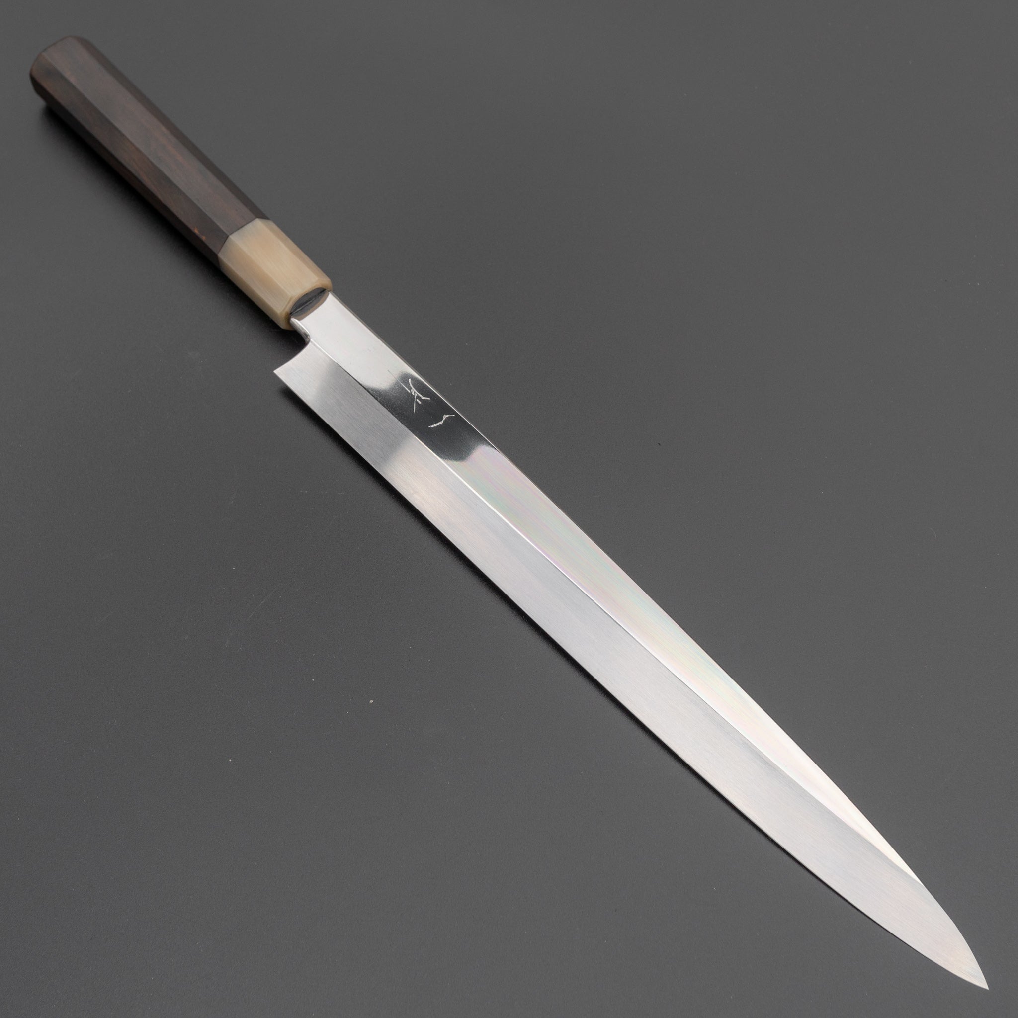 Premium Hitohira Yamatsuka Mosuke Ginsan Honyaki Yanagiba 300mm Sushi Knife - Ebony Wood Handle with Saya - Perfect for Sushi Chefs & Japanese Cuisine Preparation