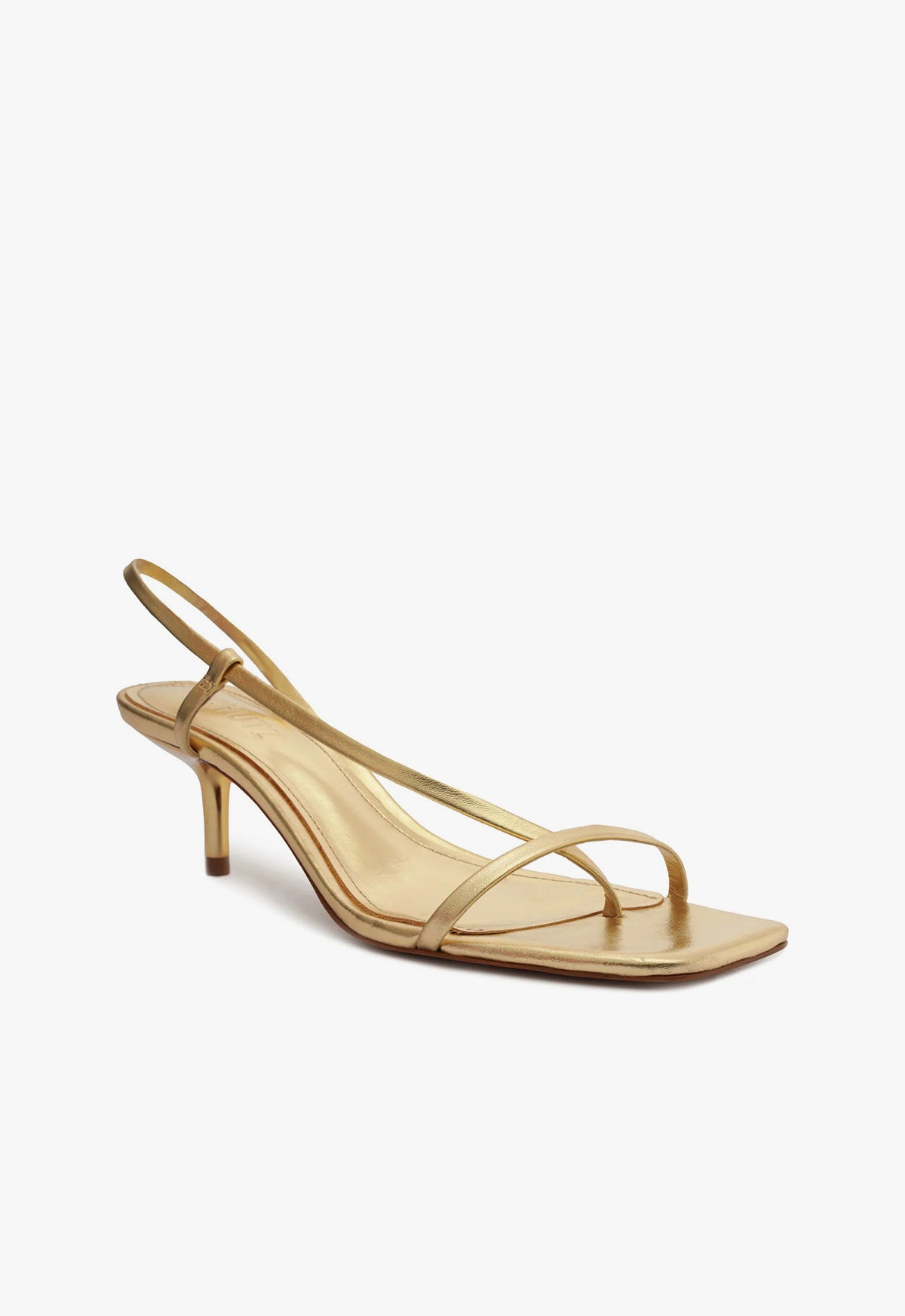 Heloise Metallic Nappa Sandal S24 - Mid Heel Height (S2184900010023) - Perfect for Evening Parties & Office Wear