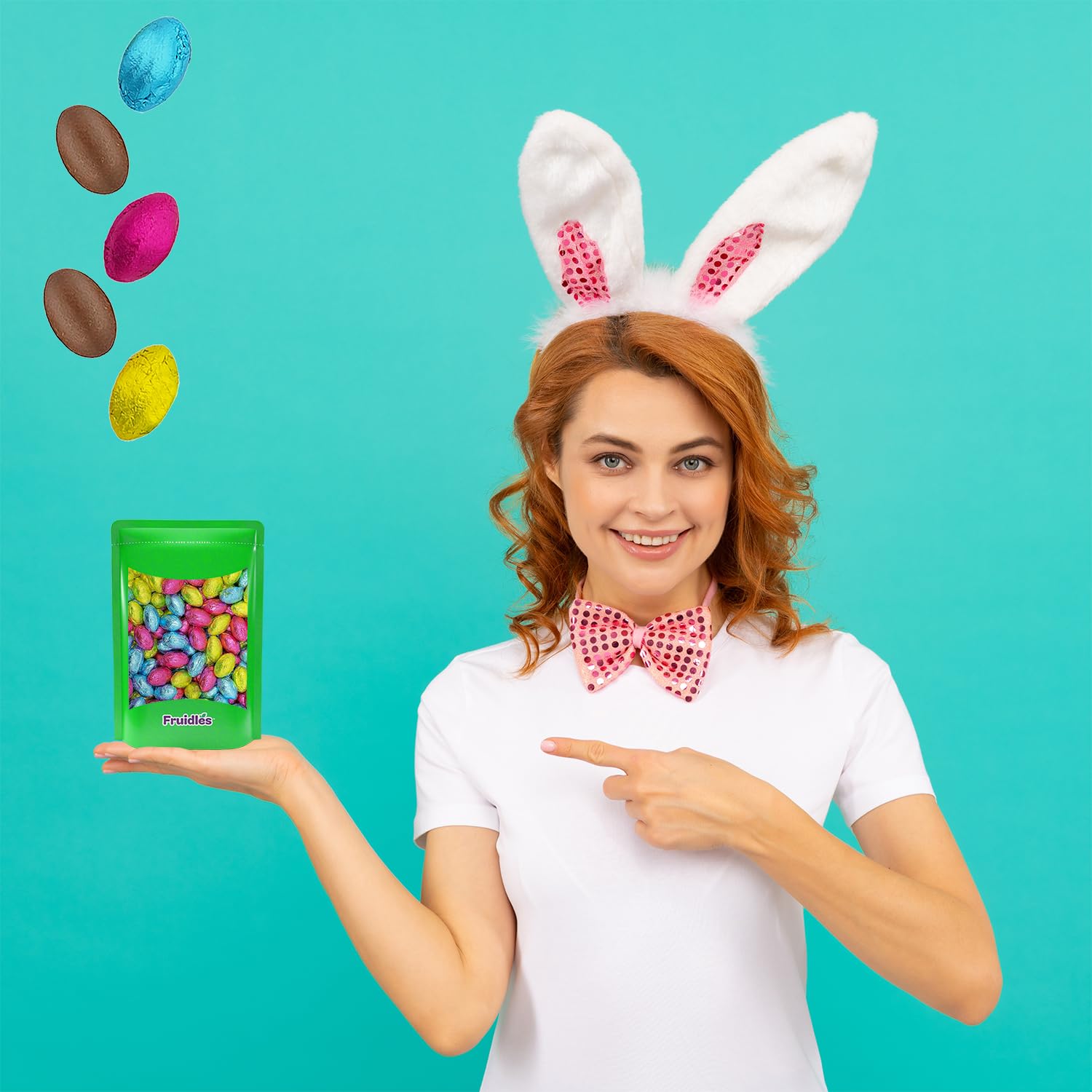 Easter Chocolate Eggs - Multicolored Foil Wrapped Milk Chocolate Treats - Kosher Certified, Half-Pound (Approx. 45 Pieces) - Perfect for Easter Baskets, Party Favors & Holiday Gifting