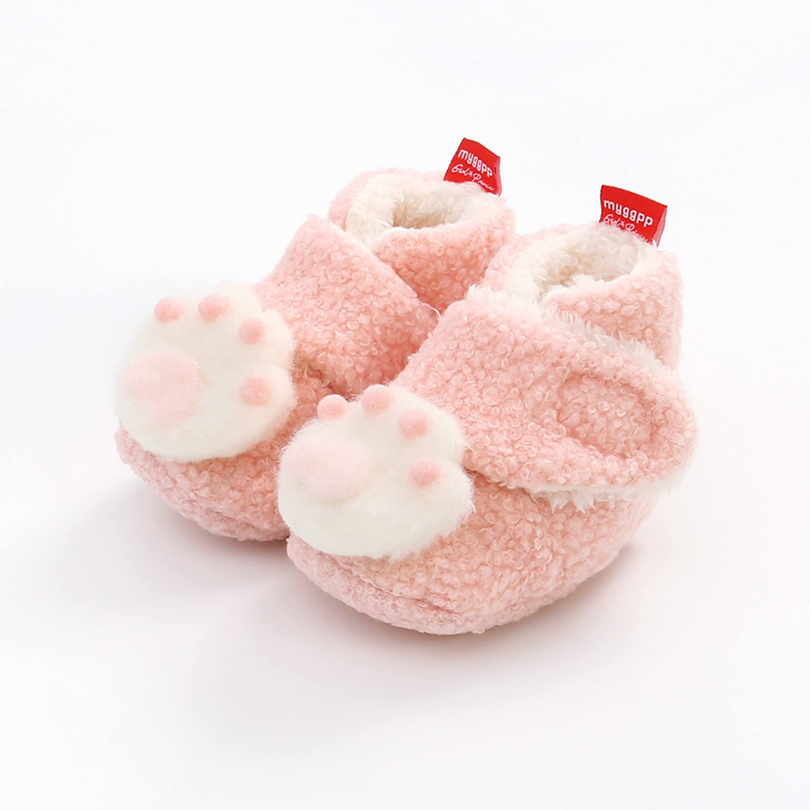 **Soft Unisex Baby Booties for 0-3 Months - Pink Crib Shoes for Newborns & Toddlers | Perfect for First Steps, Winter Warmth & Photo Outfits**