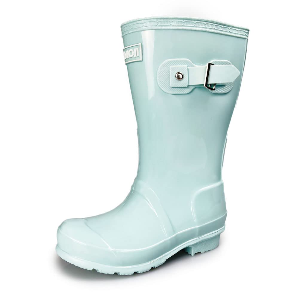 Amoji Girls' Easy-On Rain Boots for Kids - Waterproof & Comfortable for School, Play & Outdoor Adventures