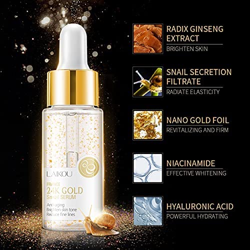 Best Face Serum for Glowing Skin - Anti-Aging & Hydrating Vitamin C Serum with Hyaluronic Acid - Perfect for Daily Skincare Routine & Nighttime Use