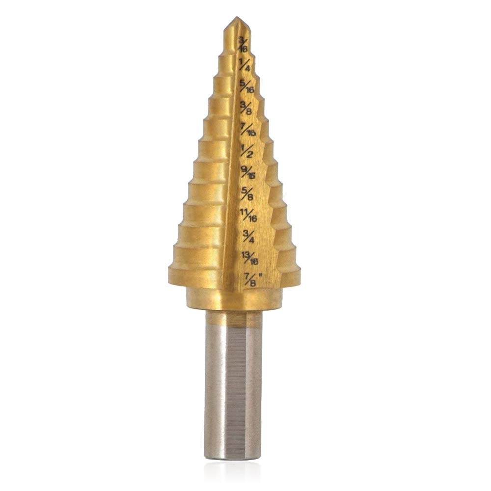 Saiper Titanium Step Drill Bit Set - 3/16