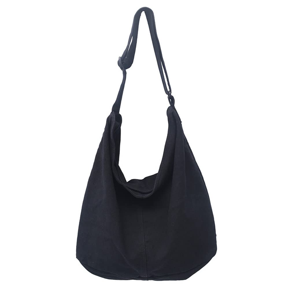Stylish Large Canvas Shoulder Bag for Women - Zippered Hobo Tote Purse & Cute Crossbody Bag - Perfect for School, Work, Travel and Daily Use