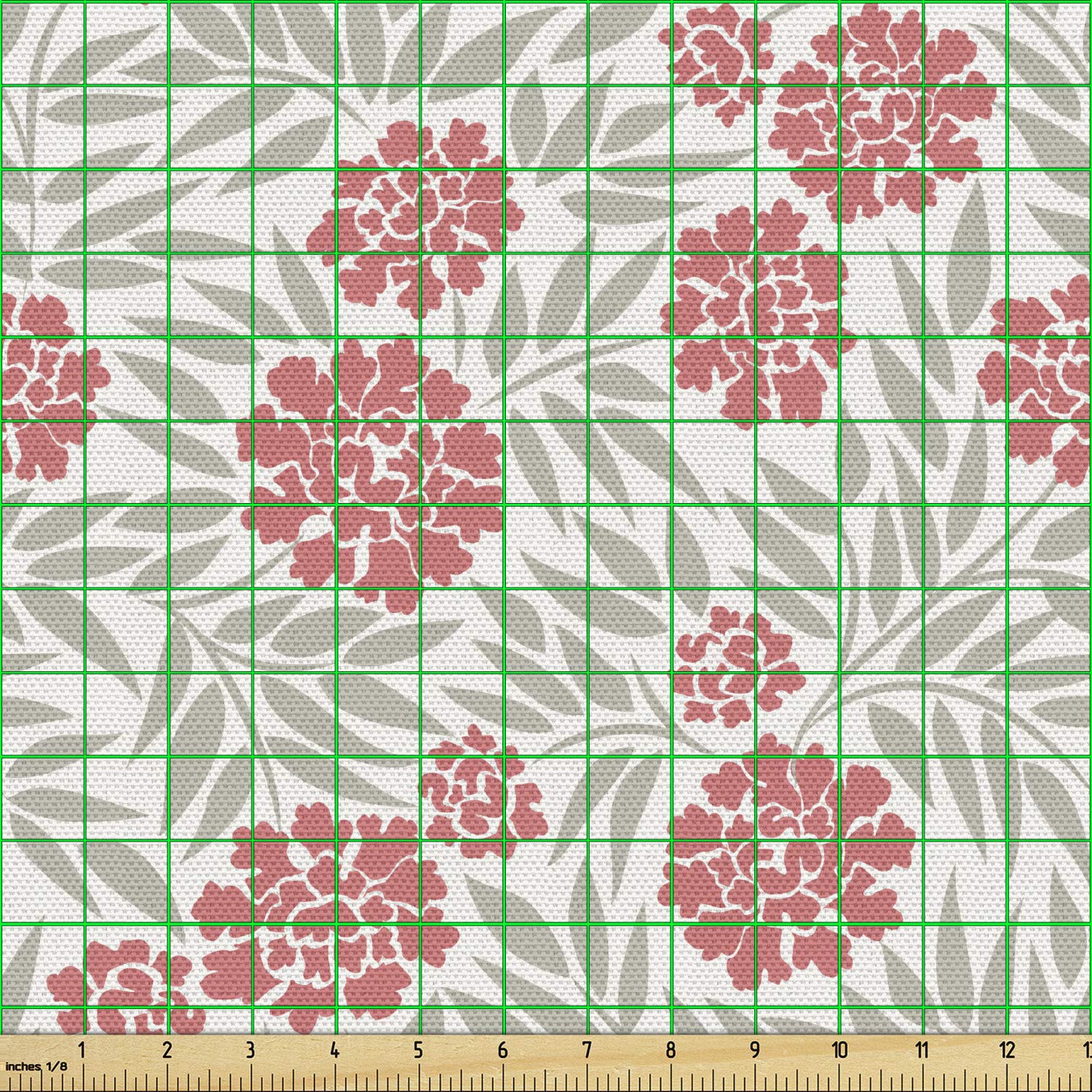 Ambesonne Dahlia Fabric by The Yard - Blooming Branches Field Floral Print with Peonies | Summer Romance Design | 10 Yards Coral Dust Coconut | Upholstery & Home Decor Fabric for Sofa, Curtains, Pillows | Perfect for Living Room, Bedroom & DIY Craft Projects