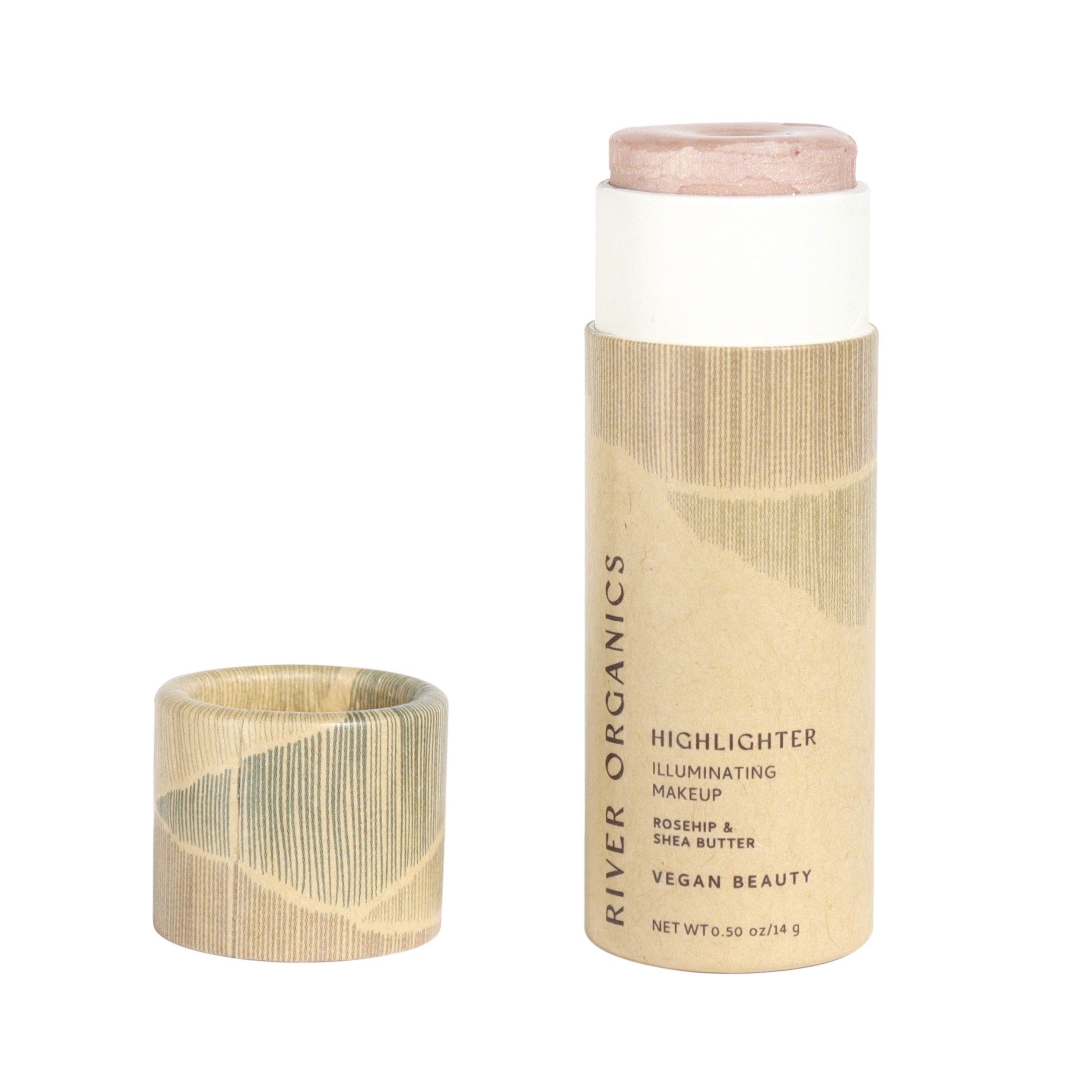 Vegan Rose Quartz Highlighter Stick - Natural Glow Makeup for Cheeks & Eyes | Perfect for Daily Wear & Special Occasions