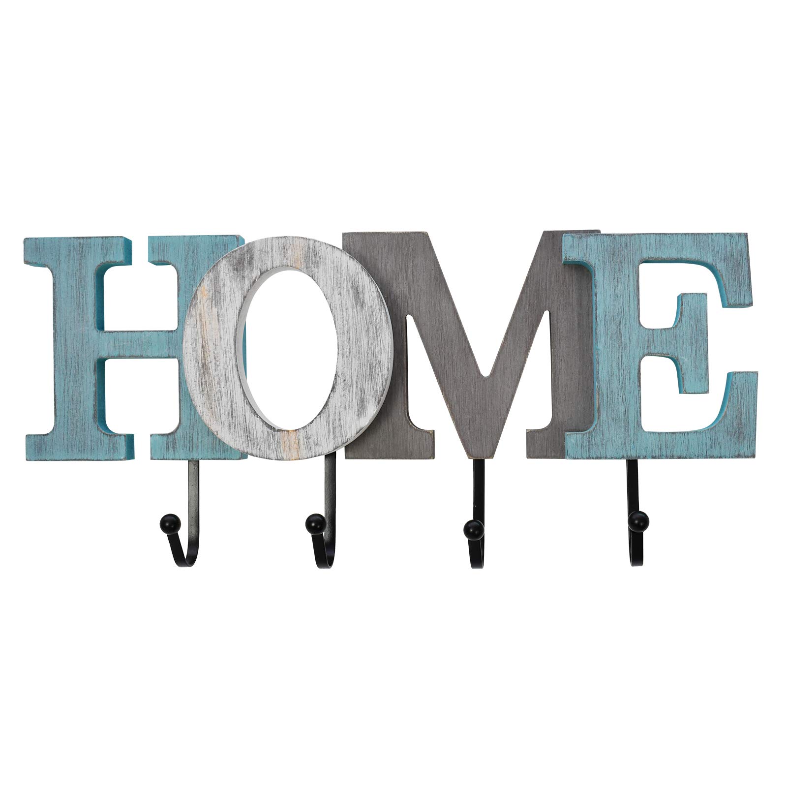 Rustic Wooden Teal Home Sign - Handcrafted Freestanding Decorative Letters for Wall, Shelf & Table Decor | Perfect for Farmhouse, Living Room & Entryway Décor