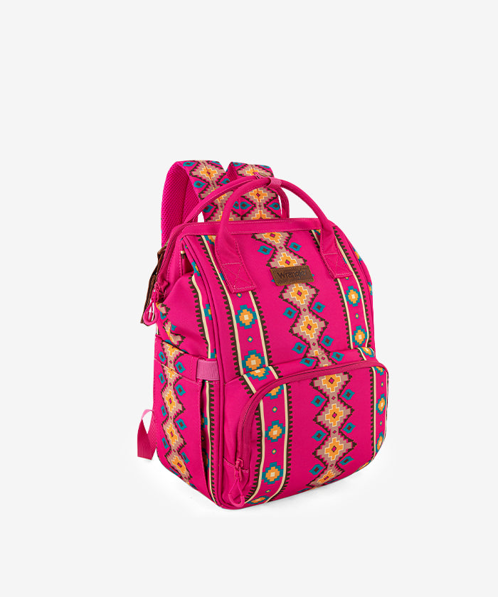 Wrangler Aztec Southwestern Print Diaper Bag - Stylish Baby Essentials Organizer for Travel, Outings & Daily Use