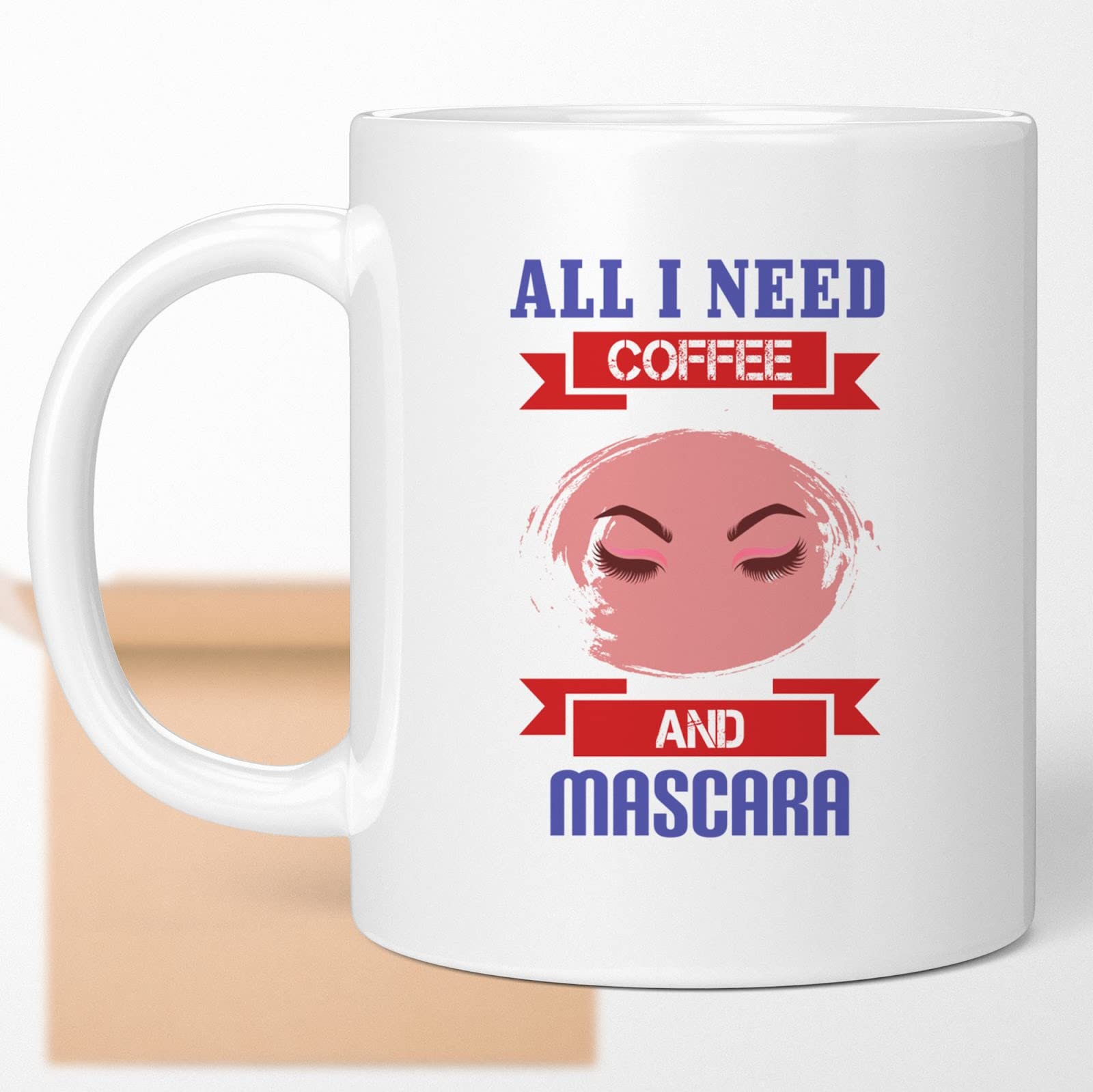 Fun Novelty Coffee Mug with Eyelashes Design - Perfect for Coffee Lovers & Gift Giving - Great for Office, Home, or Party Use