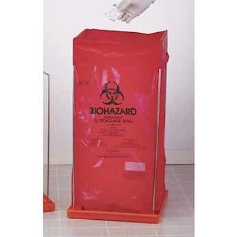 Clavies Biohazard Bag Stand with Tray - Holds 15 to 20 Gallon Bags (1 Pack) - Ideal for Medical Waste Disposal, Hospitals, and Laboratories