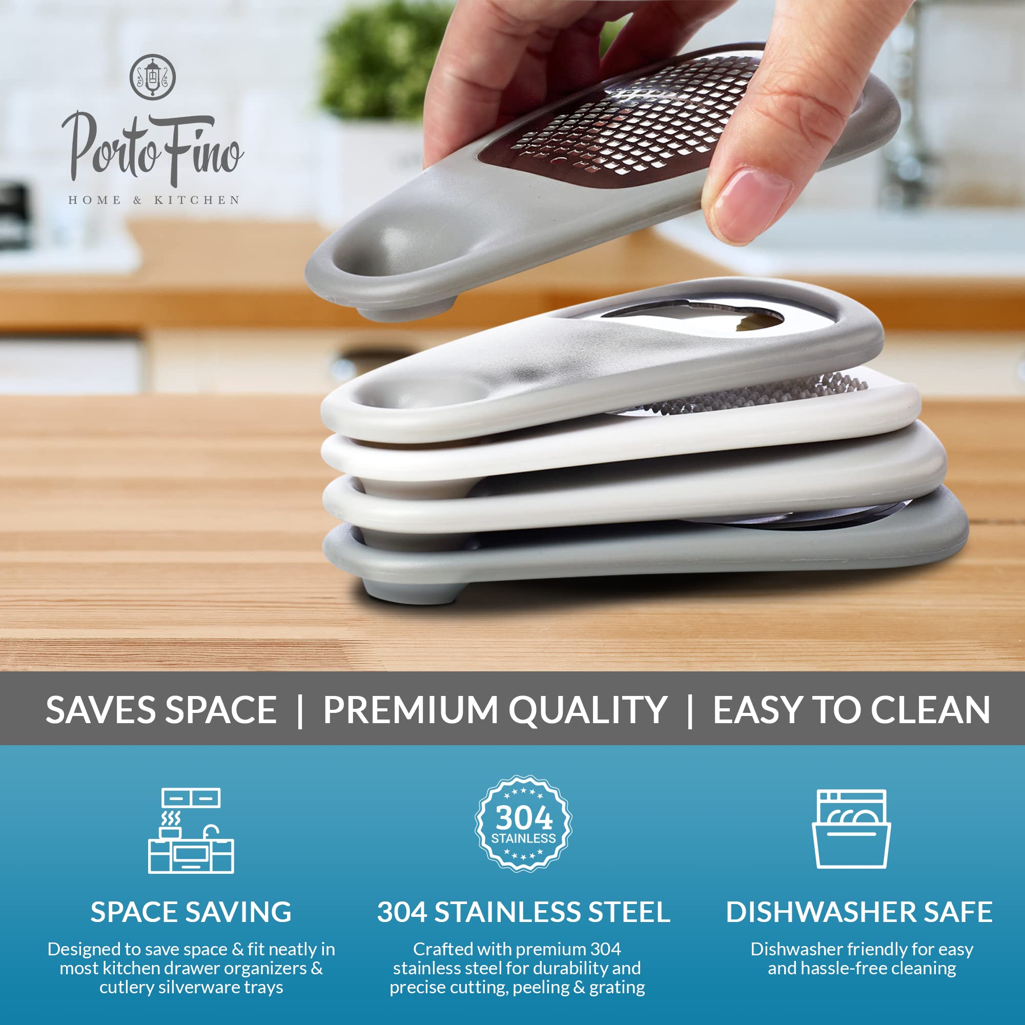 Space Saving Kitchen Gadgets Set - 5 Piece Compact RV & Camper Accessories - Dishwasher Safe - Perfect for RV Owners, Camping & Small Kitchens