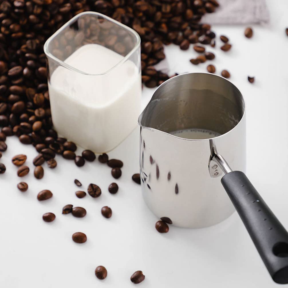 Hemoton 2-Piece Decorative Milk Pot Candle Warmer Set - Cream Cheese Container, Milk Steaming Jug, Induction-Compatible Melting Pot for Coffee, Tea & Cooking | Perfect for Home Kitchen, DIY Candles & Hot Beverage Preparation