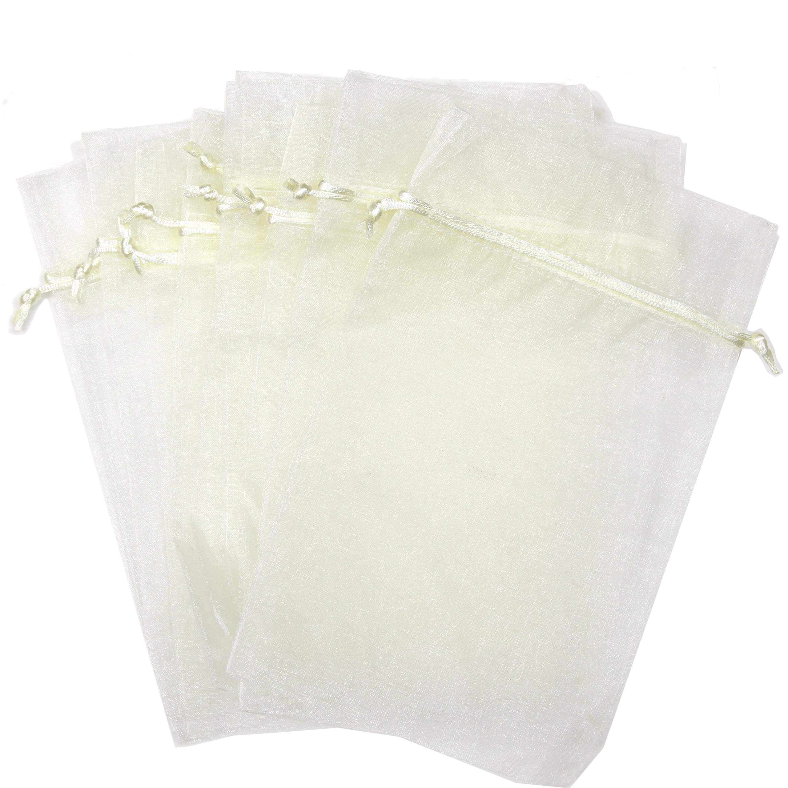 30 Designer Organza Fabric Gift Bags - 6.75