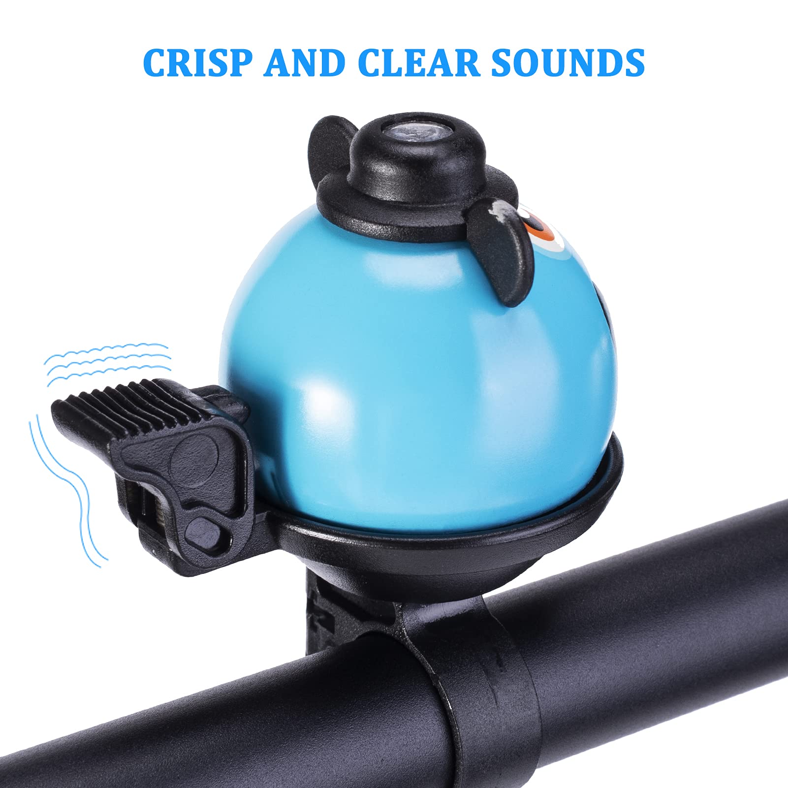 ROCKBROS Kids Bike Bell - Cute Ring Ball Bicycle Bell for Boys & Girls - Durable Cycling Accessories for Bikes & Scooters - Perfect for Playground, Park & Neighborhood Rides