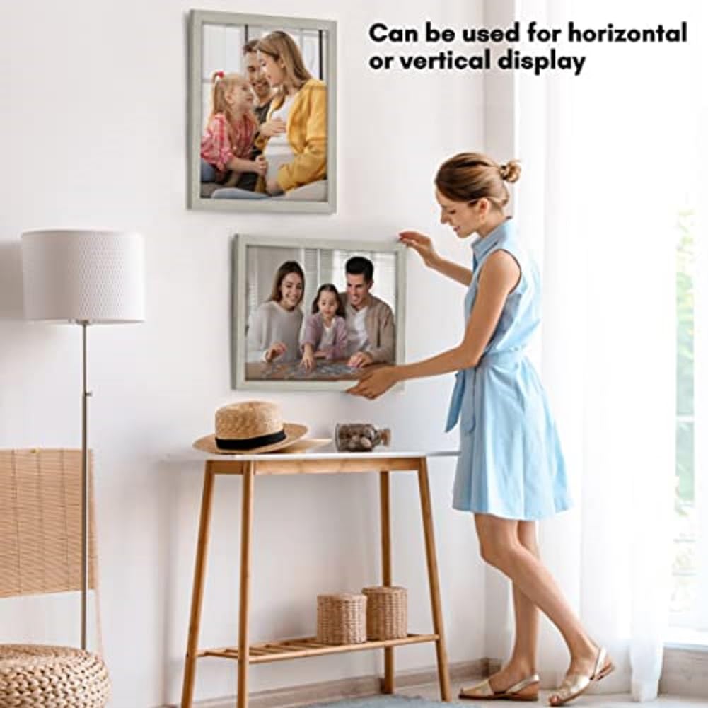 Americanflat 16x20 Wood Picture Frame with Plexiglass - Vertical/Horizontal Wall Display for Home & Office