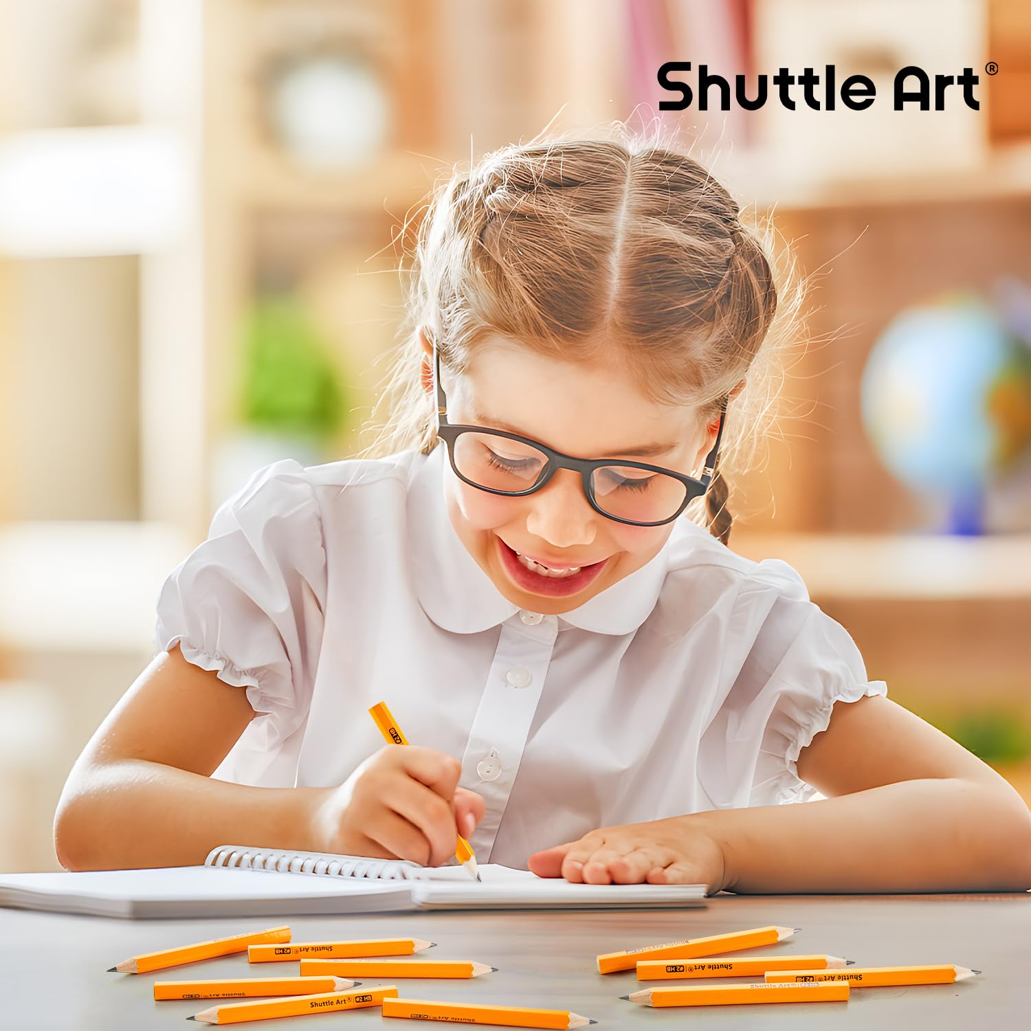 Shuttle Art 900 Pack #2 HB Golf Pencils - Bulk Wood-Cased 3.5