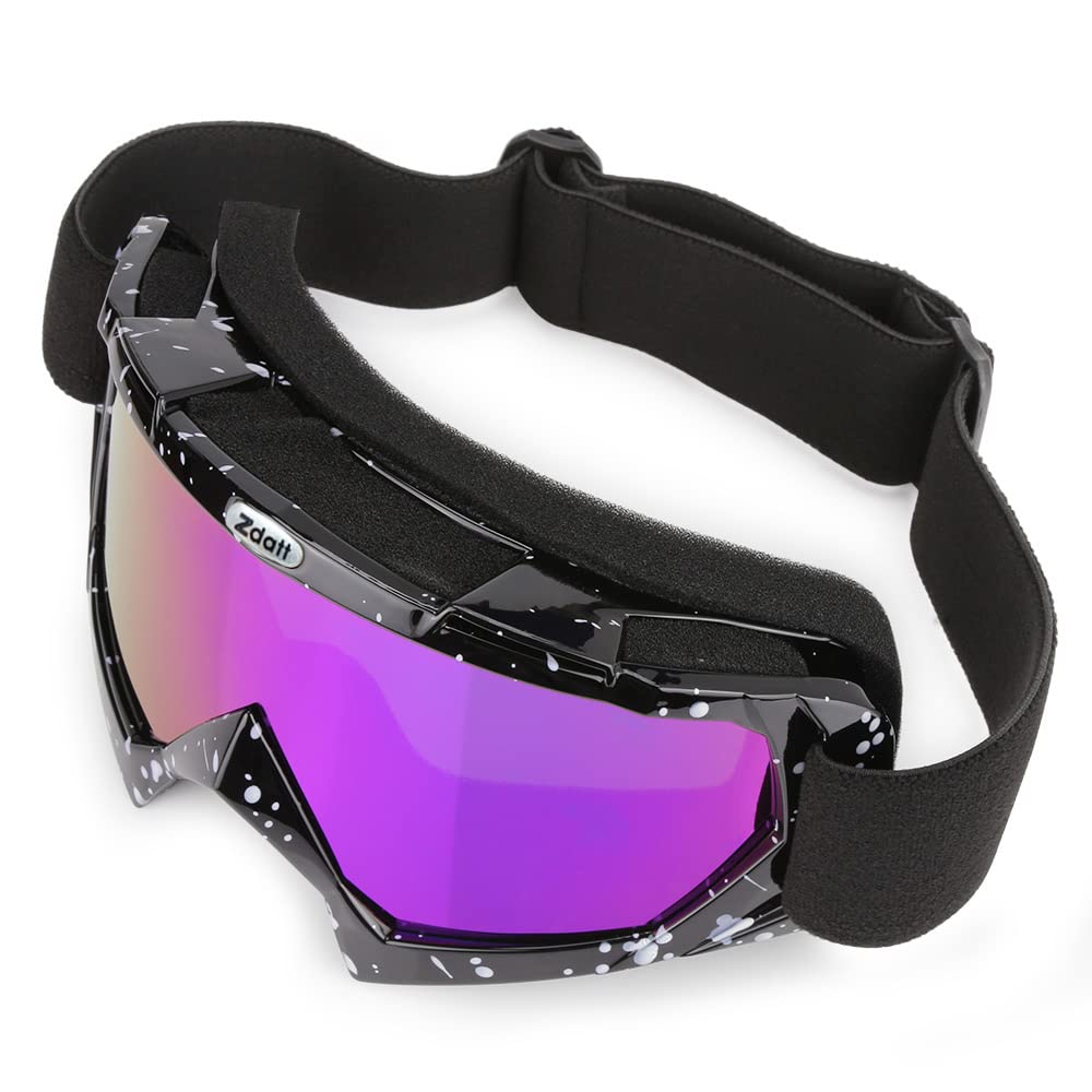 Motorcycle Goggles for Men & Women - Anti-Fog UV Protection Adjustable Tactical Riding Glasses for Dirt Bike, ATV, Motocross & Offroad - Perfect for Military, Combat & Outdoor Adventure Sports