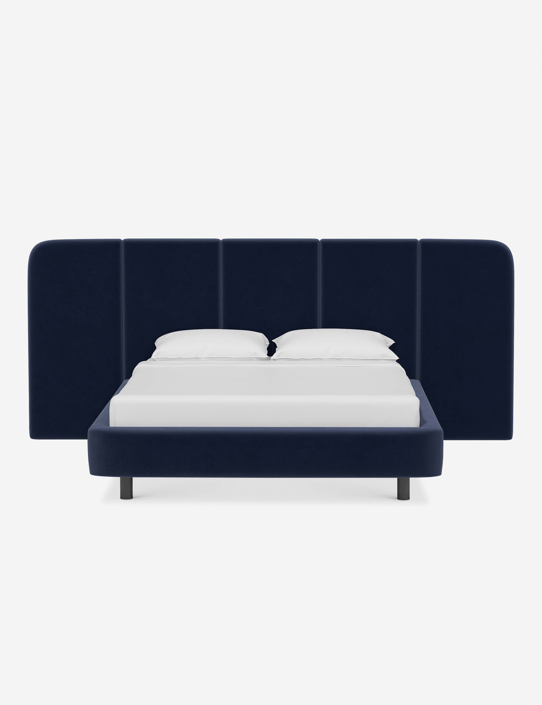 Emmett Platform Bed Frame - Queen Size Modern Minimalist Wooden Bed with Headboard - Perfect for Bedroom, Guest Room & Apartment