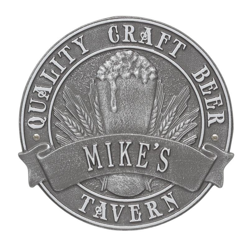 Custom Cast Aluminum Round Plaque for Craft Beer - Personalized Bar Sign, Home & Pub Decor, Perfect for Gifts & Man Cave