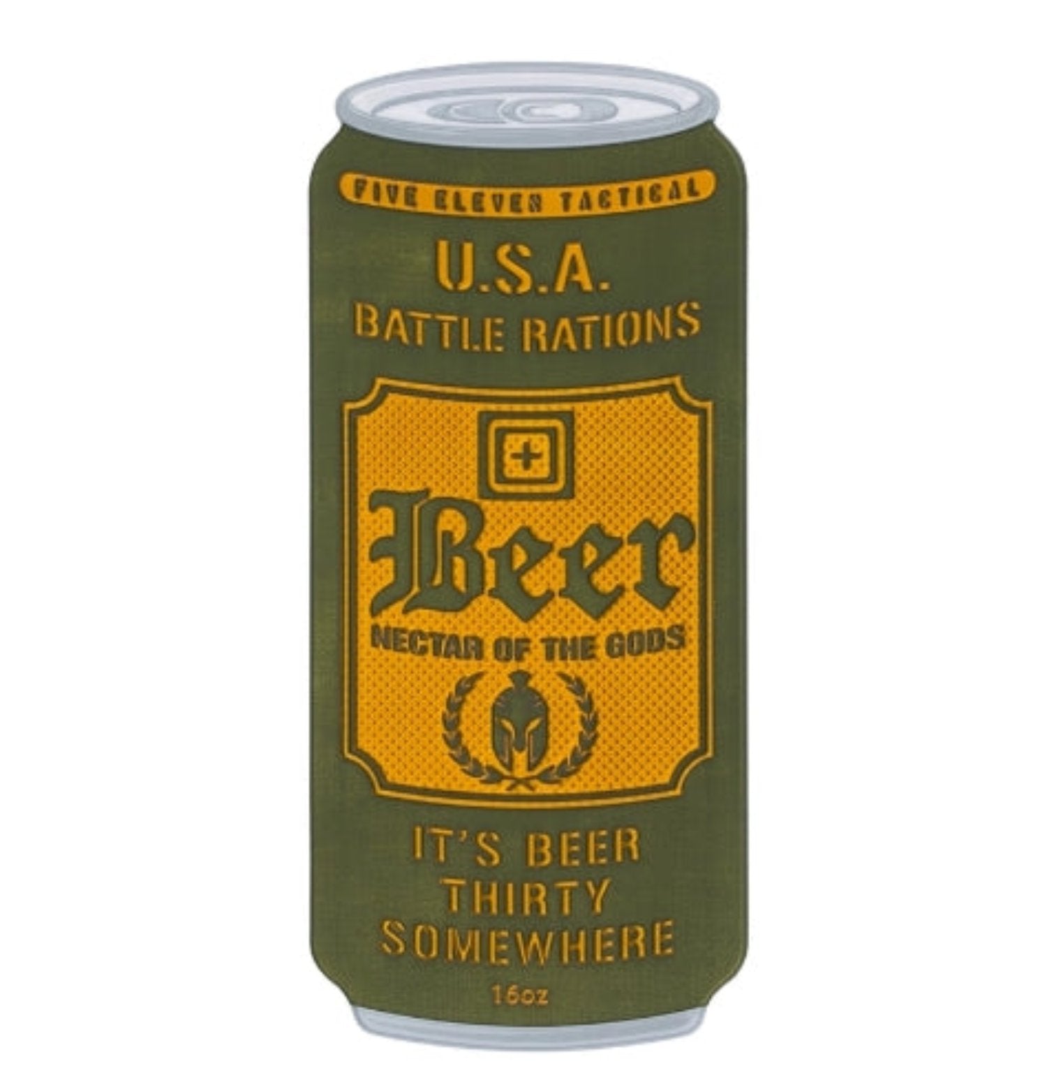 5.11 Tactical Battle Rations Beer Can Patch - Military Style Morale Patch for Tactical Gear, Backpacks & Outdoor Adventures - Perfect for Camping, Hiking & Airsoft Enthusiasts
