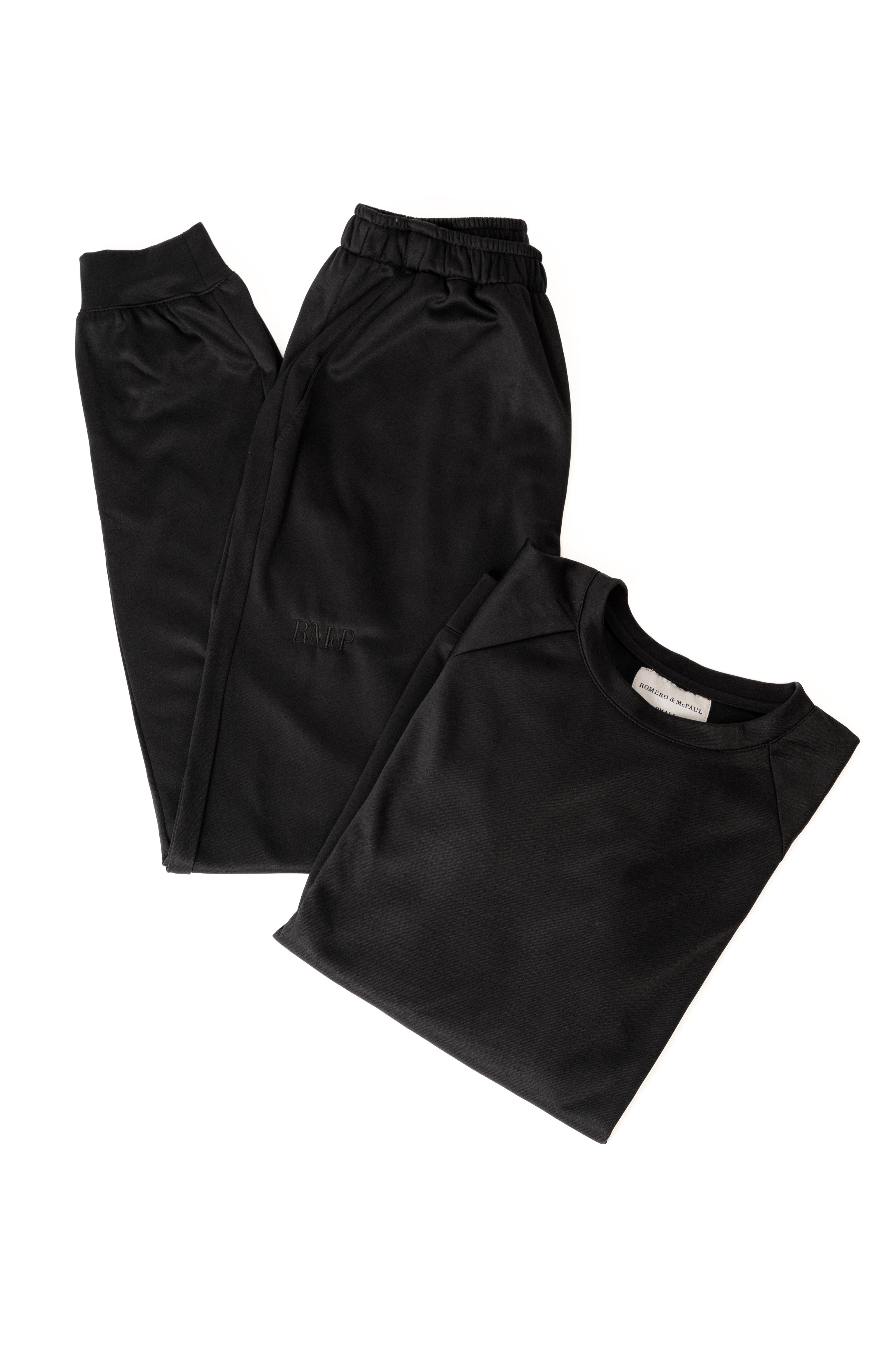 Men's Black Track Pants - Lightweight Jogging Sweatpants for Running, Gym & Lounge | Comfortable Athletic Workout Pants with Elastic Waistband