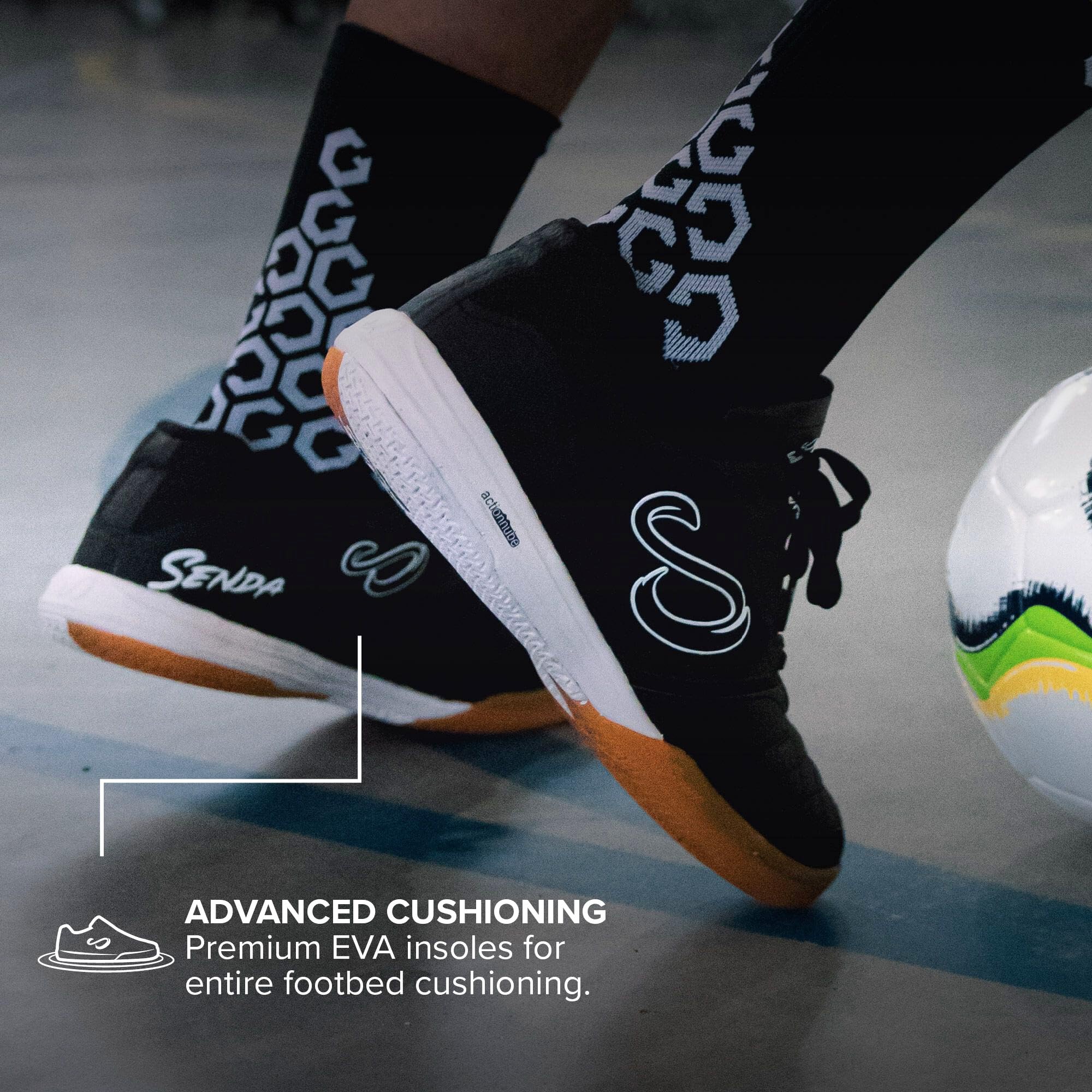 **SENDA Ushuaia Club 2.0 Indoor Soccer Shoes - Unisex Court & Futsal Sneakers for Adults & Youth - Perfect for Indoor Games, Training & Casual Wear**