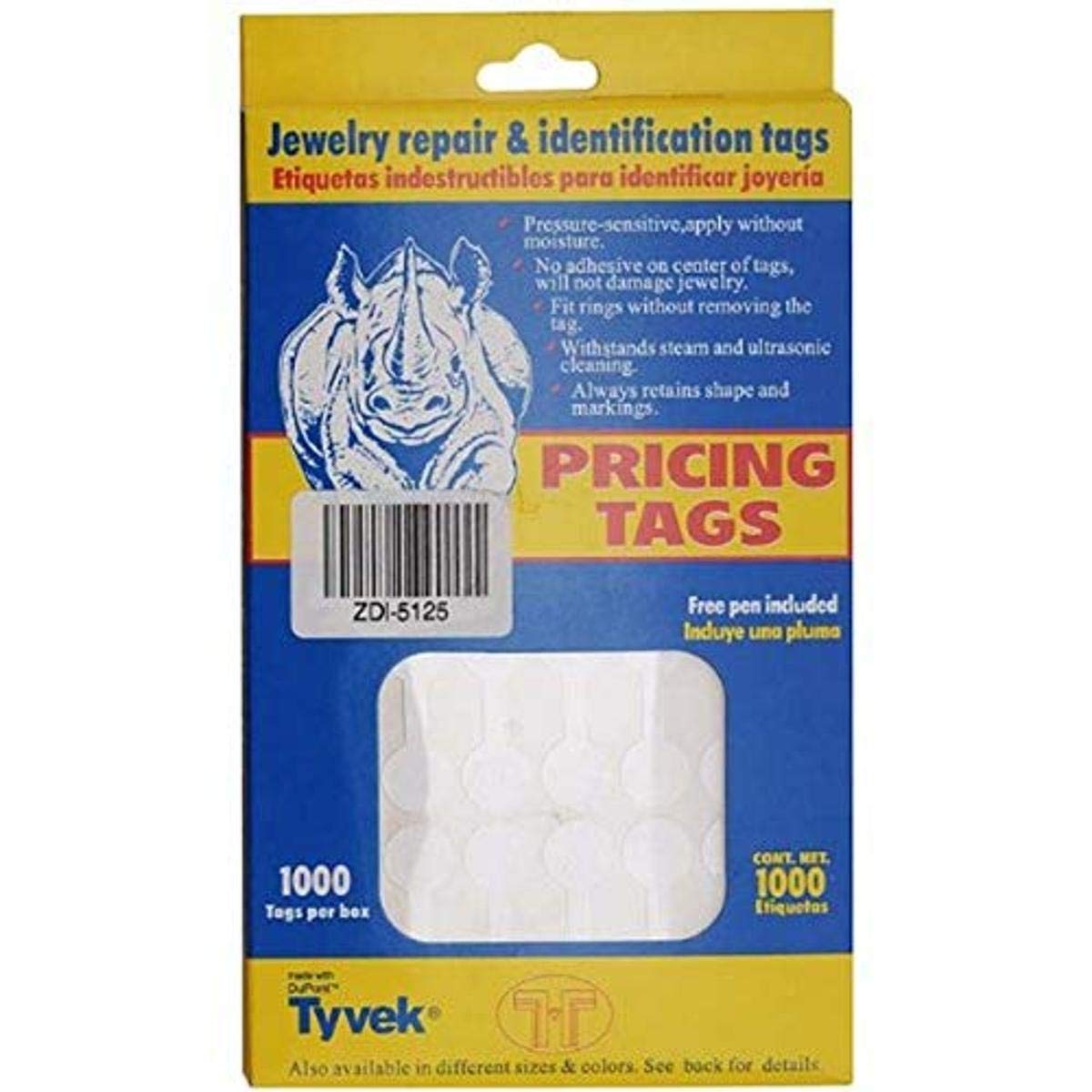 12mm 1000pcs Jewelry Repair Tags - Price & Identification Labels for Jewelers, Retail Stores & Pawn Shops | Perfect for Organizing, Pricing & Tracking Jewelry Inventory