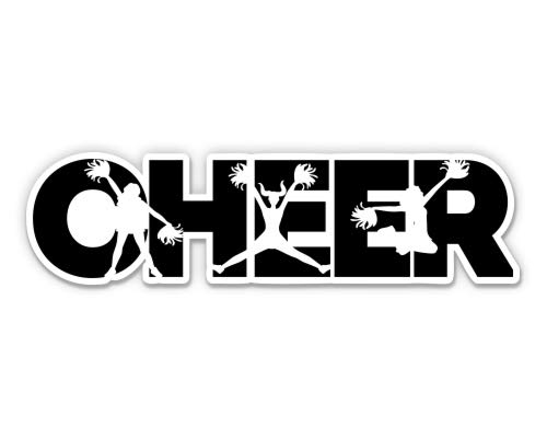 Cheerleading Vinyl Sticker 3 Inch - Waterproof Decal for Car, Laptop, Water Bottle, Phone - Perfect for Sports Fans, Cheerleaders & School Spirit
