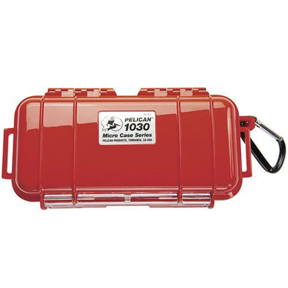 Pelican 1030 Micro Case (Red) - Waterproof and Shockproof Hard Storage Case for Small Electronics, Cameras, and Valuables - Perfect for Travel, Hiking, and Outdoor Adventures