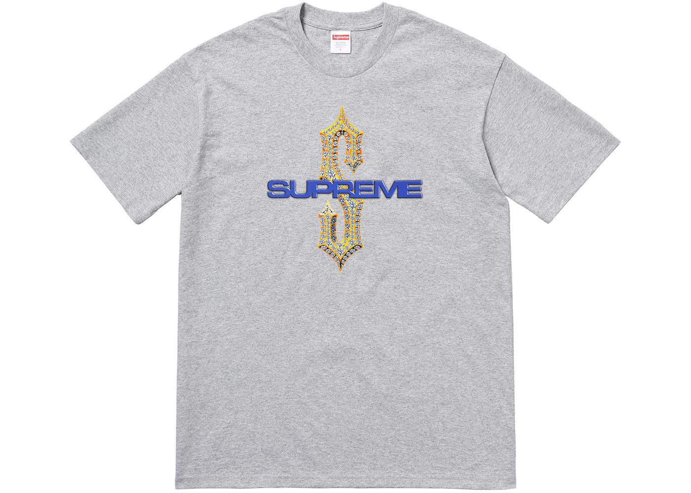 Supreme Diamonds Graphic T-Shirt for Men - Heather Grey Cotton Streetwear Tee - Perfect for Casual Outfits, Street Style & Urban Fashion