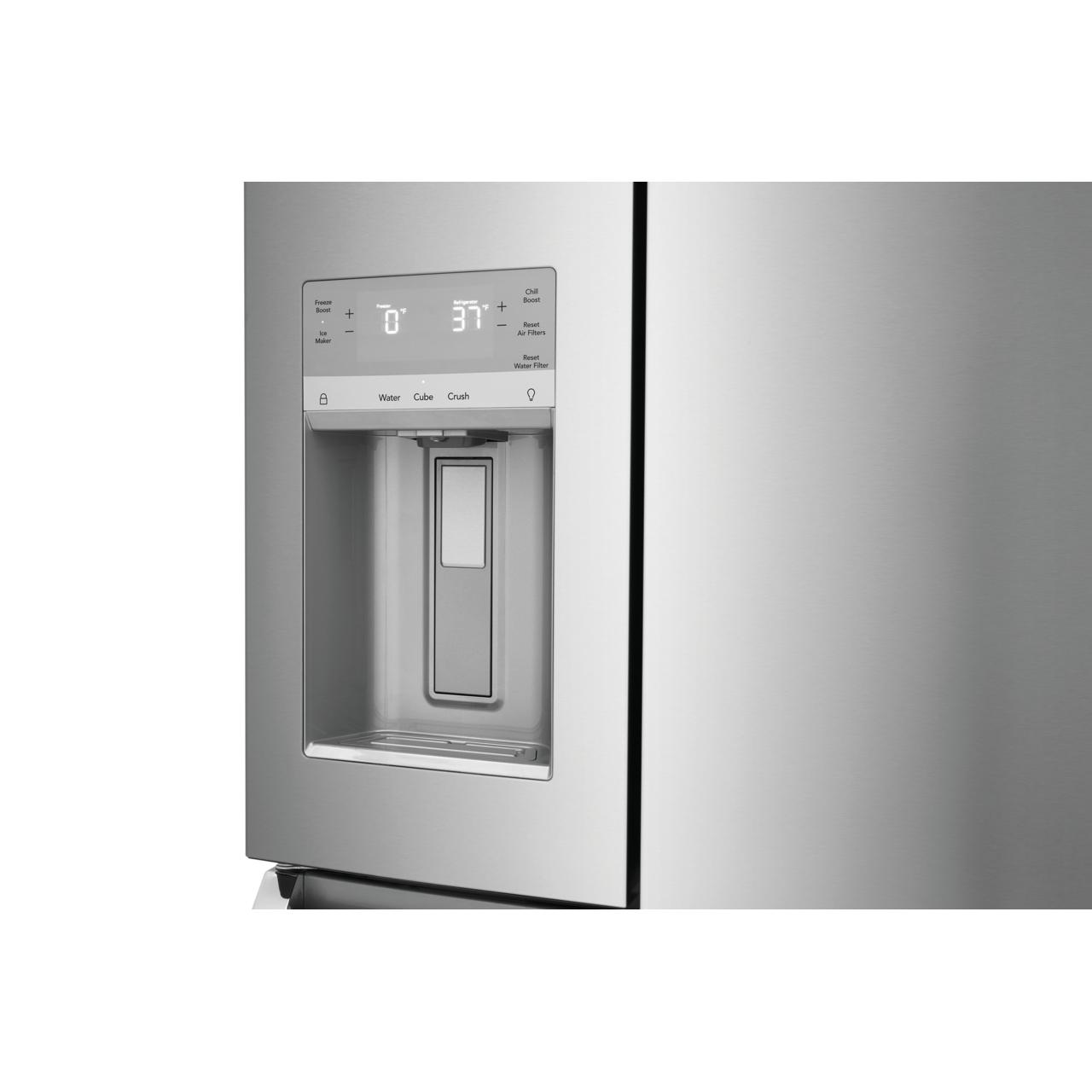 Frigidaire Gallery 36-Inch Counter Depth 4-Door French Door Refrigerator with Ice Maker, 21.5 cu. ft. Stainless Steel - GRQC2255BF | Perfect for Modern Kitchens, Entertaining & Large Family Storage