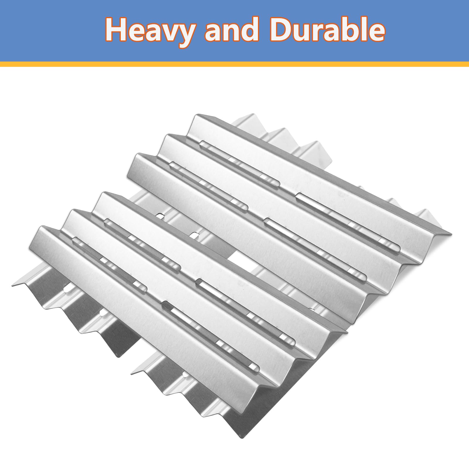 Napoleon LEX485/605/730 LE LD485 Series Gas Grill Replacement Heat Plates - Stainless Steel Burner Covers (16.5