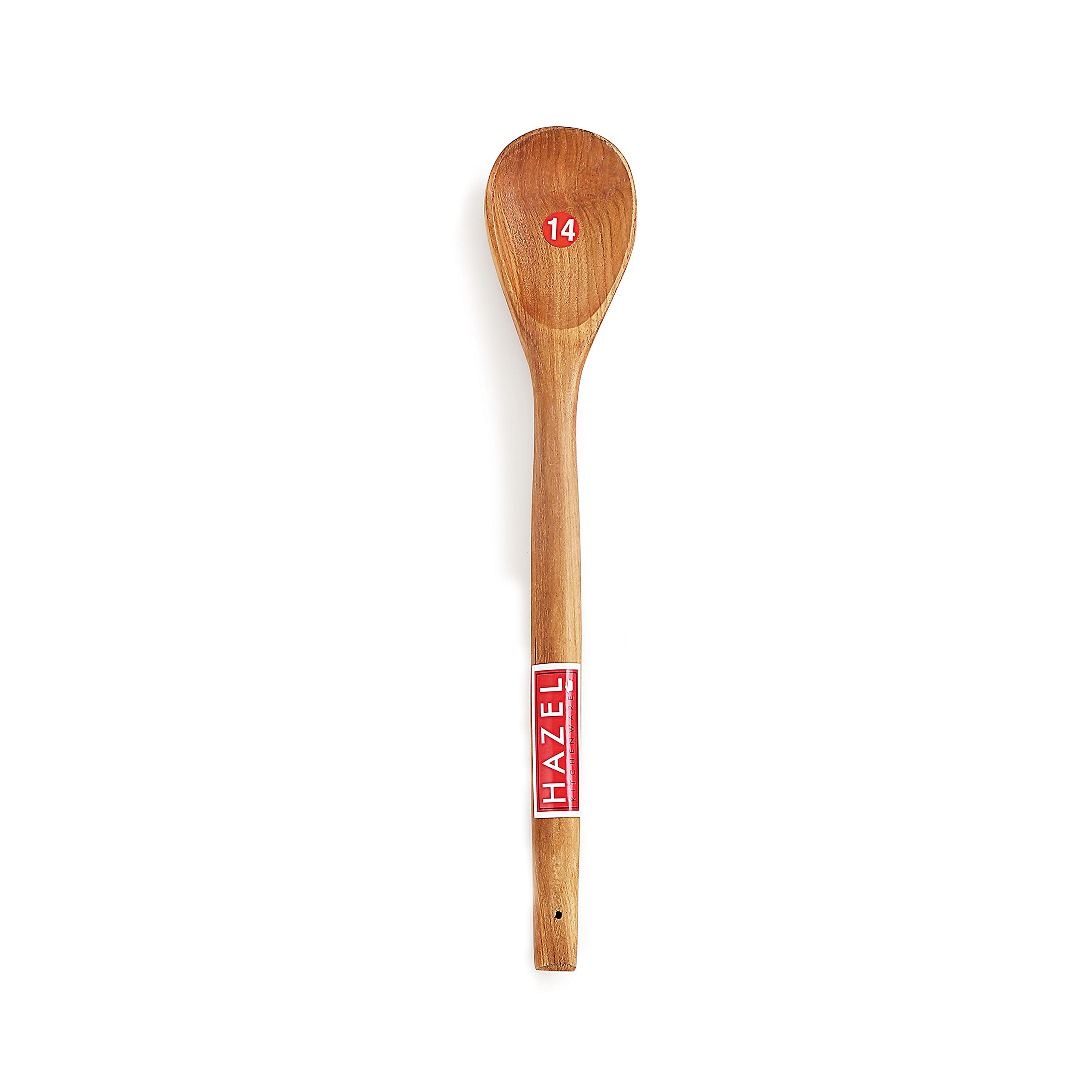 HAZEL Large Wooden Oval Spatula - Non-Stick Cooking & Serving Spoon - Natural Kitchen Utensil for Baking, Stirring, and Serving - Perfect for Pancakes, Eggs, and Salad