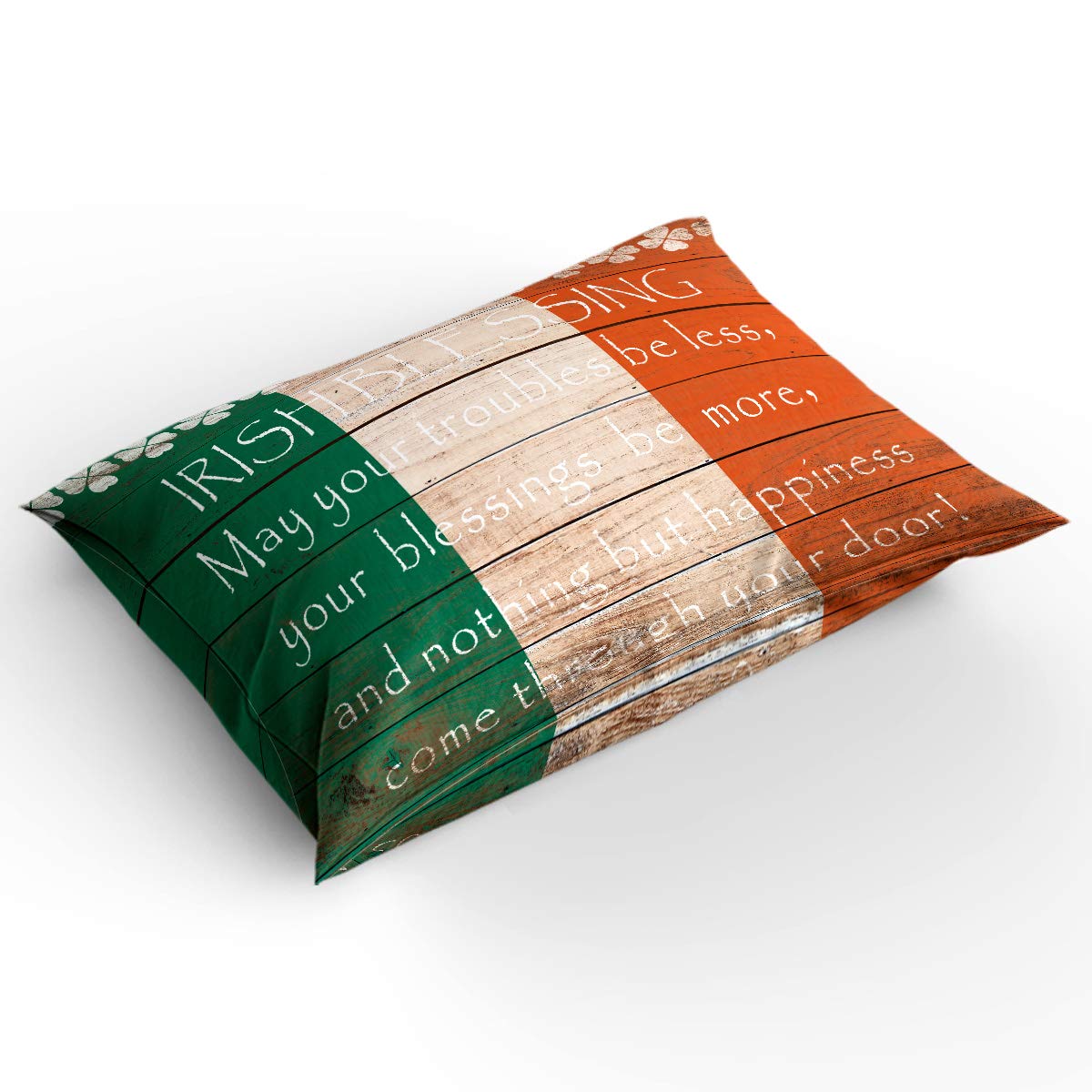 Premium Soft Duvet Cover Set - St. Patrick's Day Ireland Flag Luxury Bedding for Women & Men (Queen Size) | Includes 1 Flat Sheet, 1 Comforter Cover & 2 Pillowcases | Perfect for Holiday Decor, Irish-Themed Bedrooms & Cozy Home Styling