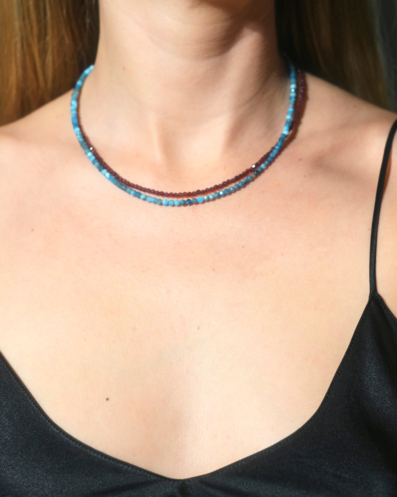 Blue Apatite Necklace for Women - Healing Crystal Jewelry for Chakra Balancing & Positive Energy - Perfect for Meditation, Yoga & Spiritual Gifts
