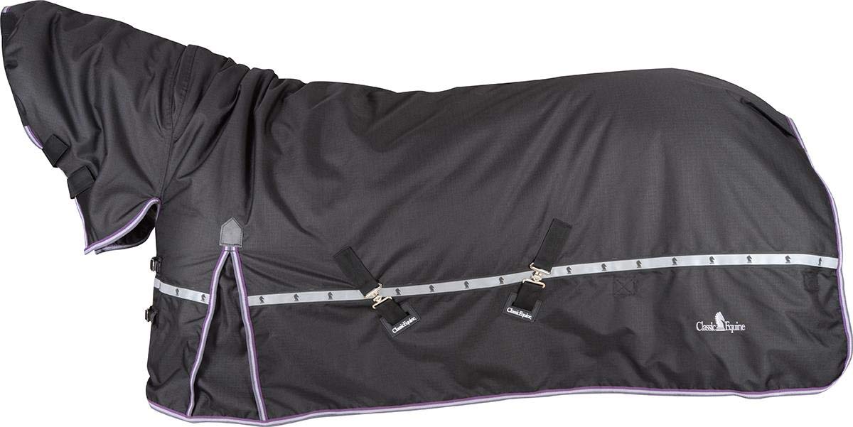 Classic Rope Company 10K Cross Trainer Horse Blanket with Hood - Waterproof Winter Horse Rug for Training & Riding - Perfect for Cold Weather Riding, Stable Blanket, and Outdoor Horse Protection