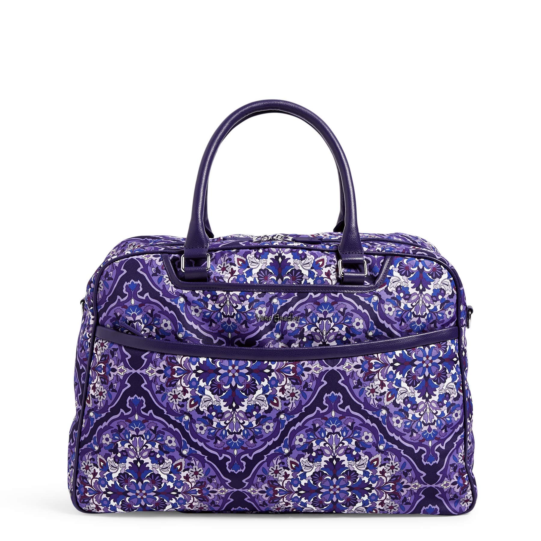 Vera Bradley Women's Lay Flat Weekender Travel Bag - Stylish & Spacious Carry-On for Weekend Getaways, Business Trips & Gym Essentials