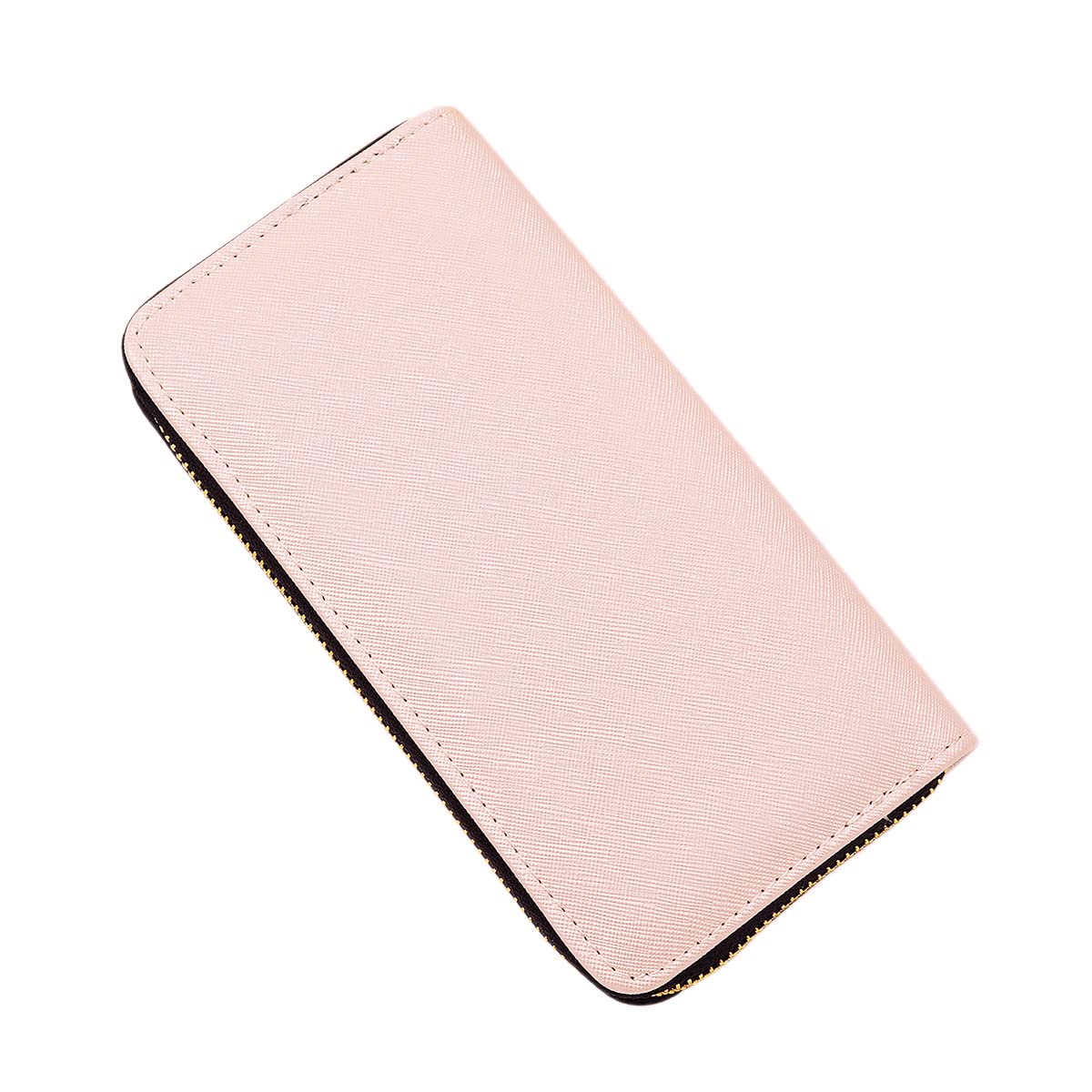 Premium Vegan Saffiano Leather Zip Around Wallet for Men & Women - RFID Blocking Slim Bifold Wallet - Perfect for Travel, Business & Everyday Use