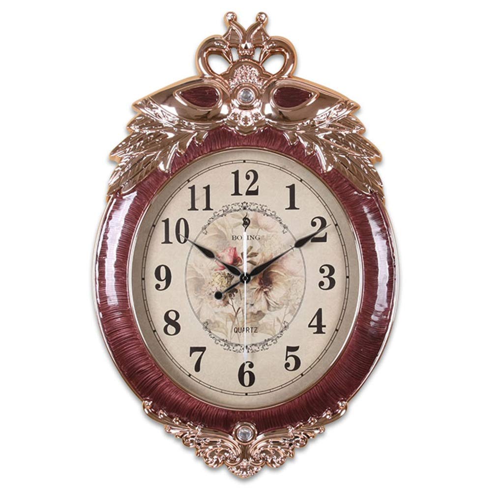 Silent Non-Ticking Wall Clock - Large 42x66cm European Style Quartz Alarm Clock with Numerals for Living Room & Bedroom | Fashion Home Decor | Perfect for Office, Kitchen, or Gift