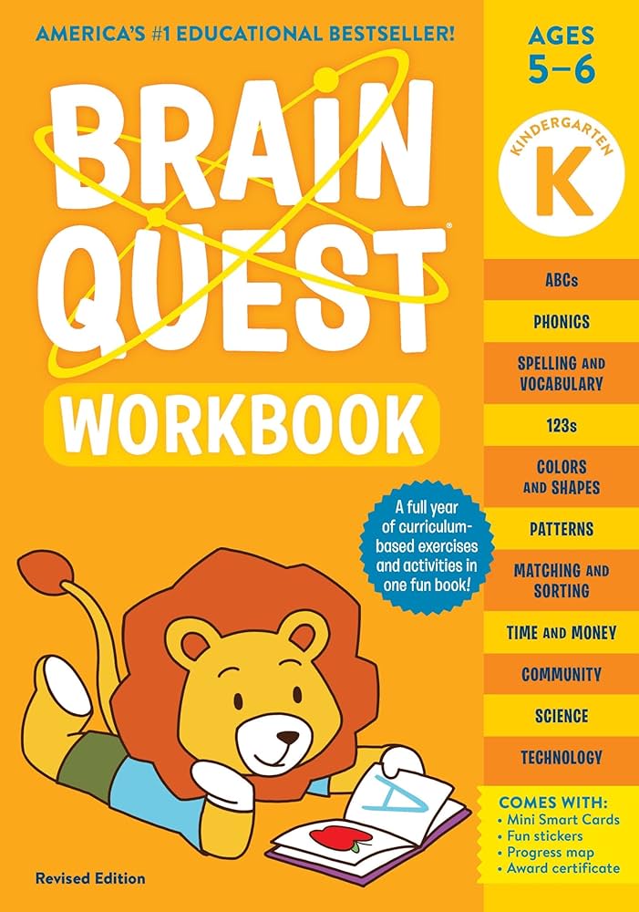 Brain Quest Workbook: Kindergarten Revised Edition - Fun Learning Activities for Kids | Perfect for Homeschooling & Classroom Use