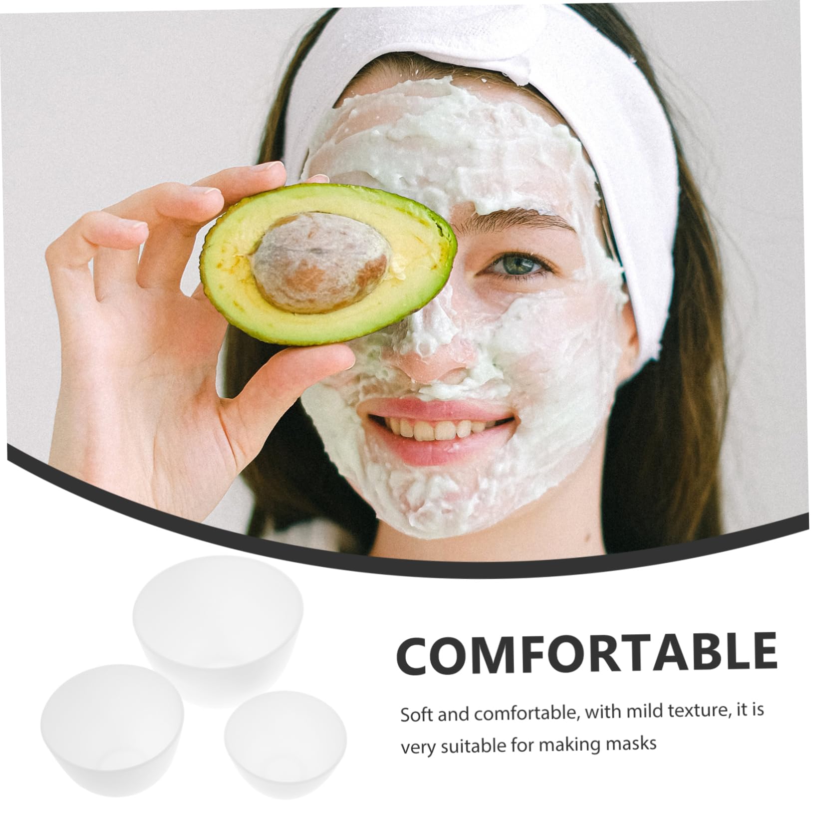 3Pcs Mixing Bowls Set - Odorless & Durable DIY Skincare Tools for Facial Masks, Serving, and Crafting | Perfect for Homemade Beauty Recipes, Kitchen Use & Art Projects
