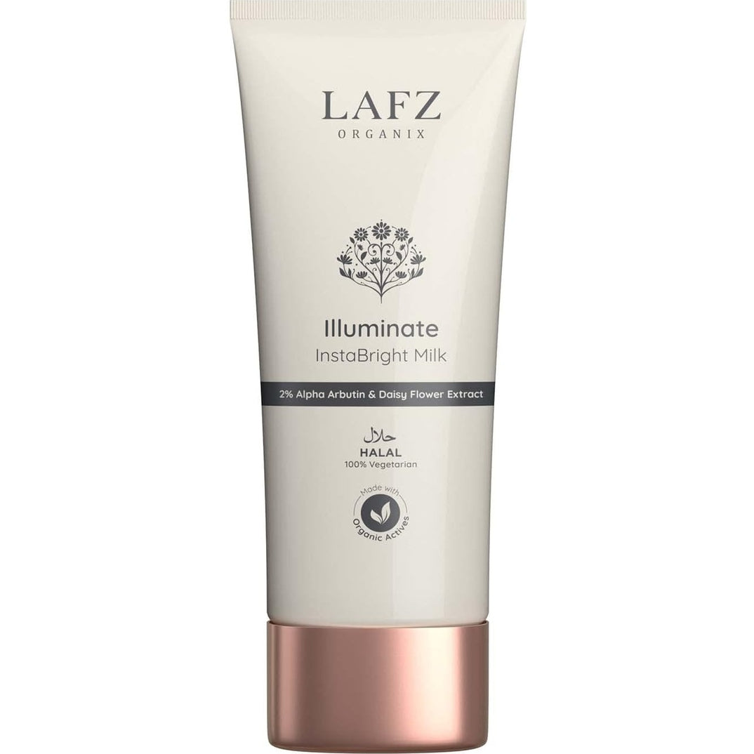 Lafz Organix Illuminate Insta Bright Milk 75ml - Brightening Facial Serum for Glowing Skin | Perfect for Morning & Night Skincare Routine