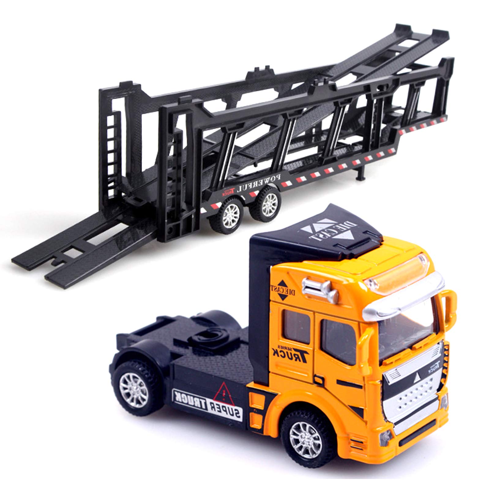 Barmi Pull Back Alloy Car Toy with Ladder - Simulation Construction Vehicle Toy Set for Kids, Perfect Gift for Boys & Girls Ages 3-8 - Fun Pretend Play for Indoor & Outdoor Activities