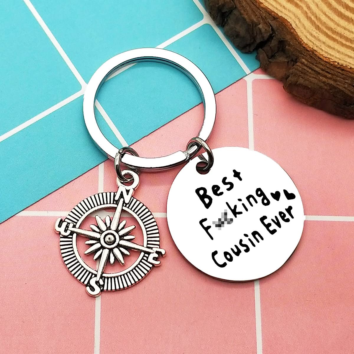 Best Cousin Keychain Jewelry - Personalized Friendship Gift for Valentine's Day, Birthday, Sister & Brother - Engraved BFF Jewelry for Women & Men - Perfect for Everyday Carry, Special Occasions & Relationship Keepsakes