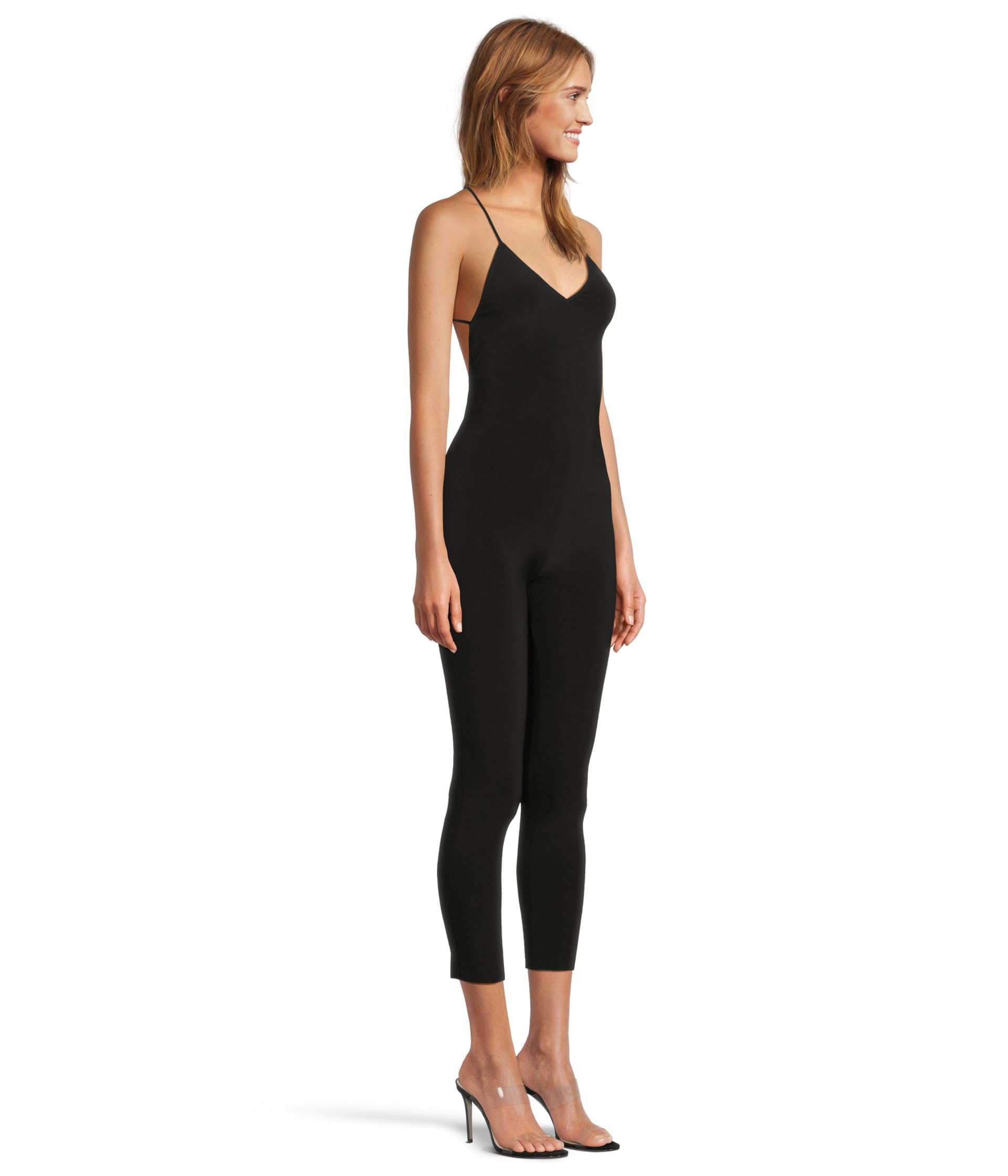 Norma Kamali Women's Low Back Fara Slip Catsuit - Sexy One-Piece Bodysuit for Evening Wear | Perfect for Date Nights, Parties & Weddings | Elegant Clubwear for Night Out & Cocktail Parties | Fashionable for Photoshoots & Bachelorette Parties | Lounge Wear & Stylish Outfit for Dinner Dates | Ideal for Concerts, NYE & Holiday Celebrations | Great for Romantic Getaways & VIP Events | Versatile for Red Carpet, Gala Dinners & Special Occasions